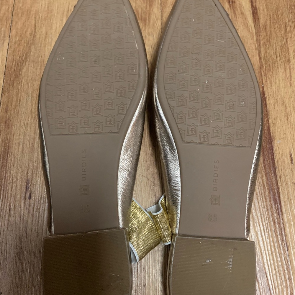 Birdies Gold Metallic Flats - Picture 3 of 8